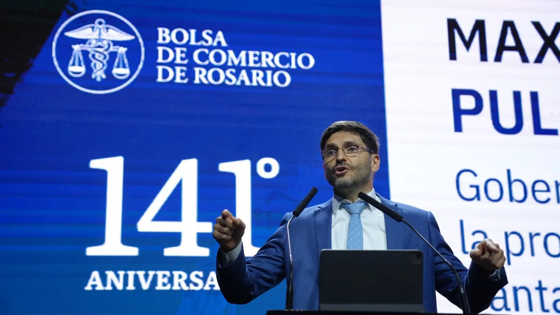 Pullaro en la Bolsa de Comercio: "En el Congreso necesitamos votos y no vetos"