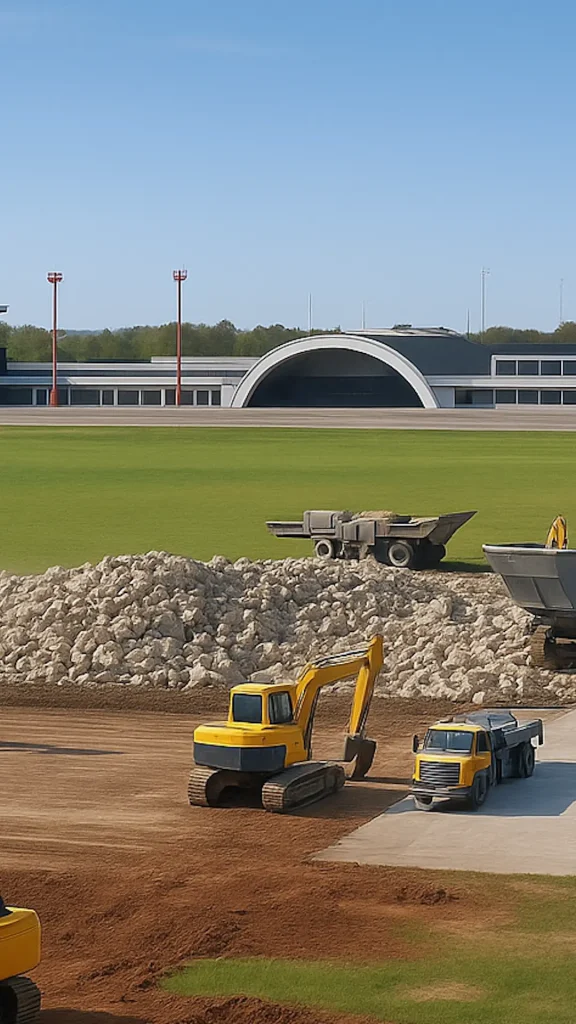¿Cómo vienen las obras en la pista del aeropuerto de Rosario?