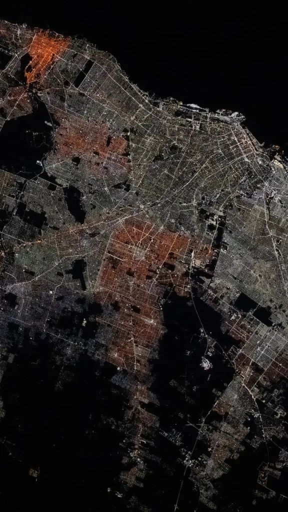 Así se ve Buenos Aires de noche, desde la Estación Espacial Internacional