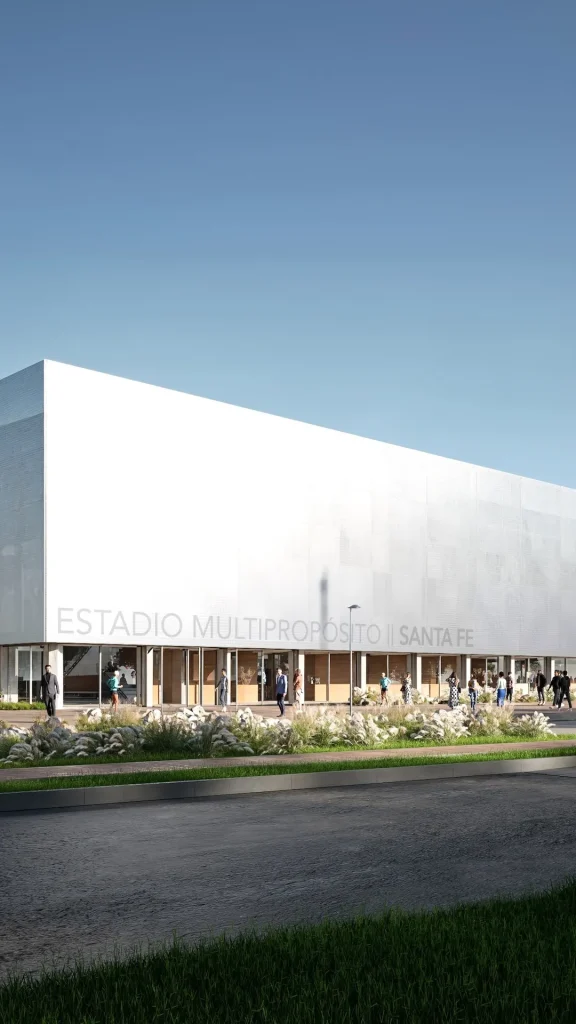 Avanzan las obras del microestadio del Centro de Alto Rendimiento Deportivo en la ciudad de Santa Fe