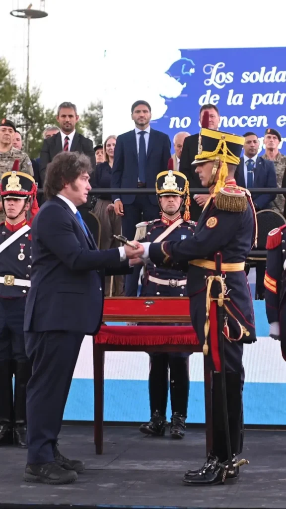 El discurso del presidente Javier Milei en el acto del 213 aniversario del Combate de San Lorenzo