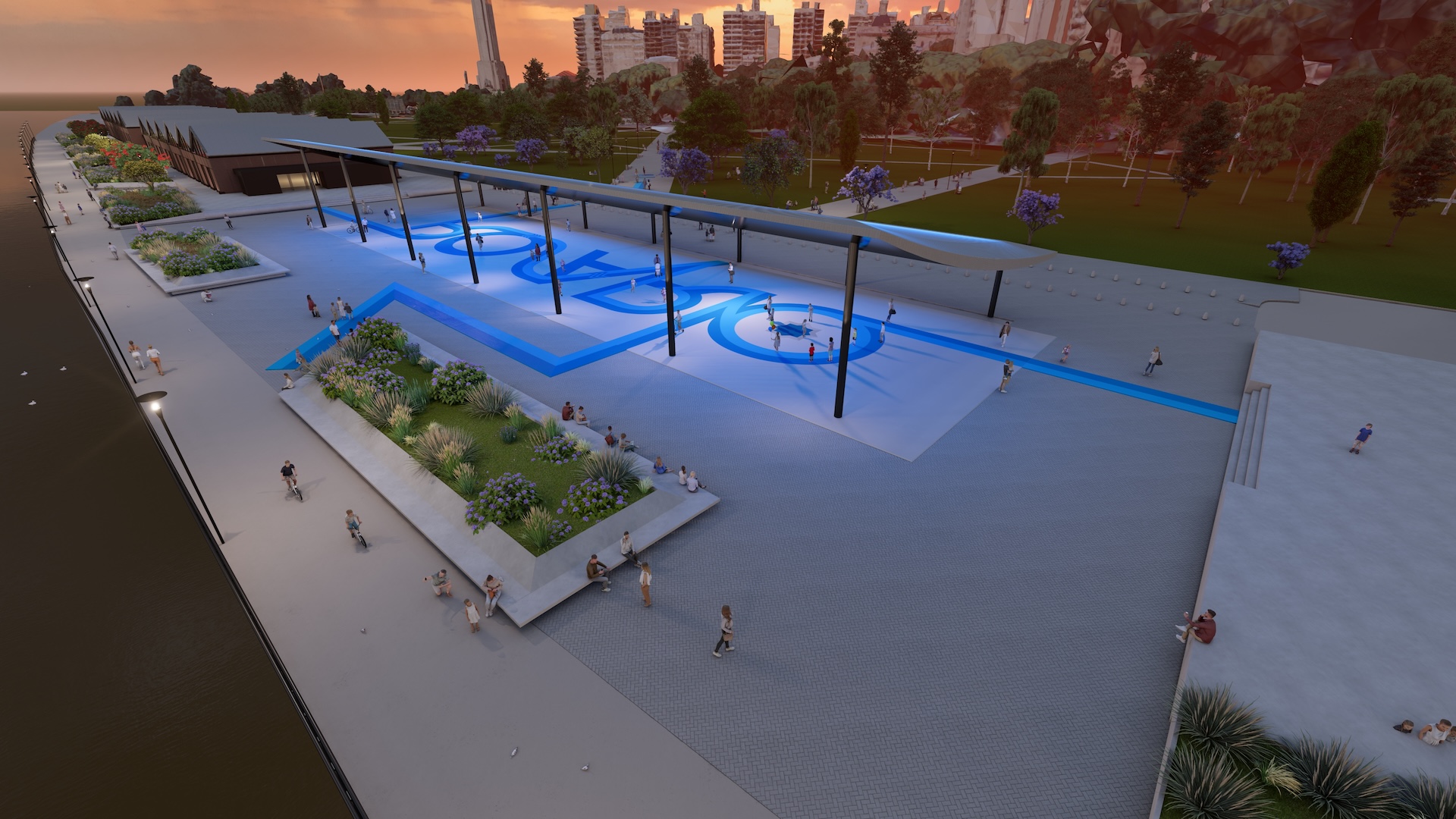 Este viernes 27 inaugura la nueva Rambla del Tricentenario en la costa central de Rosario: imágenes