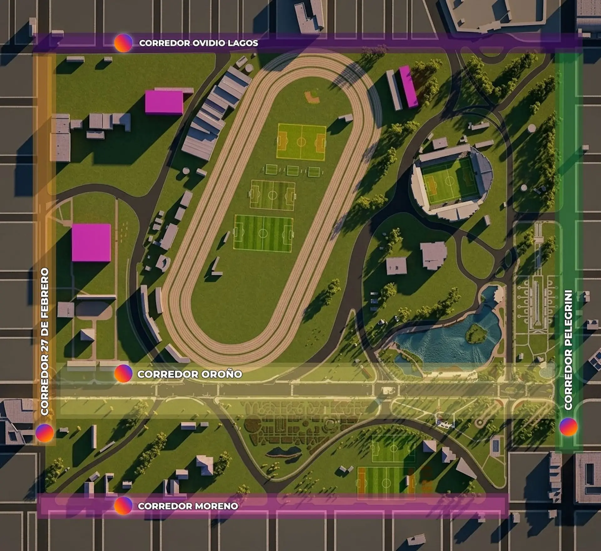 Así quedará el renovado Parque Independencia: las obras estarán listas a mediados de 2026