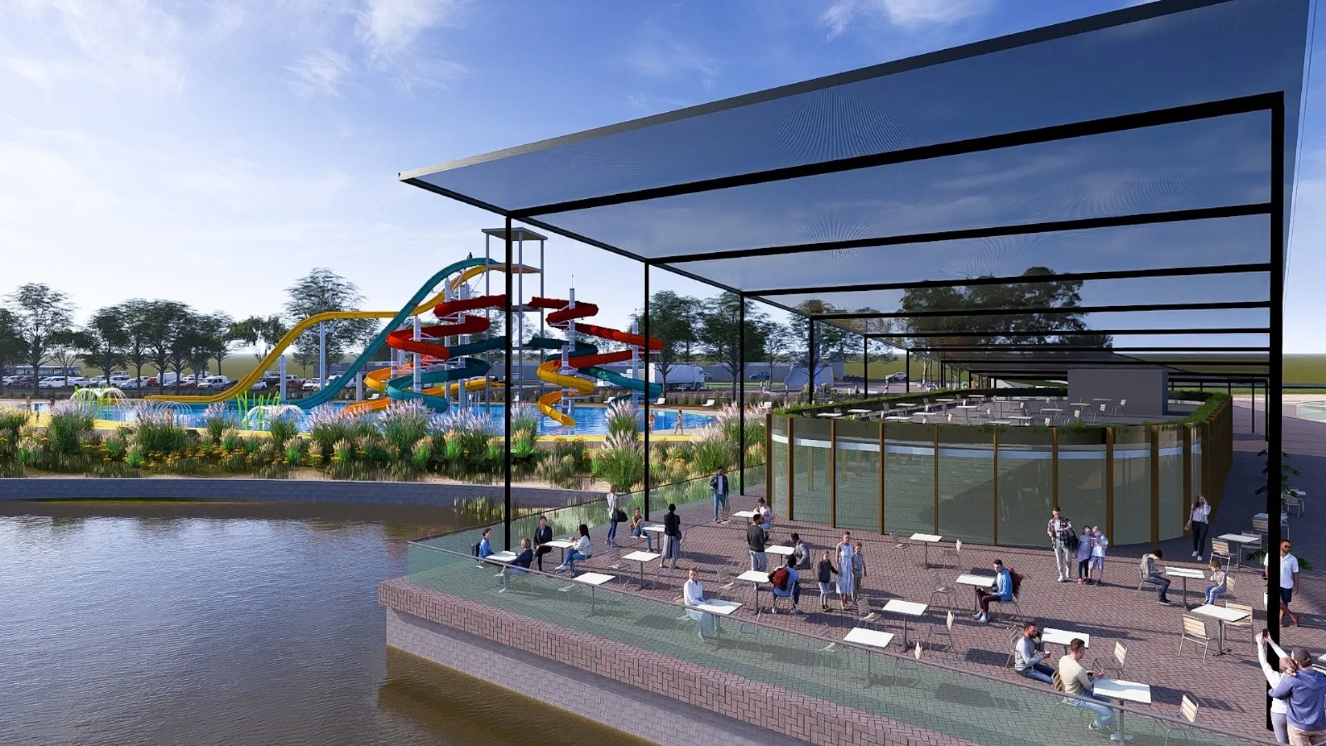 Así será el Parque Acuático Rosario en el balneario La Florida: imágenes