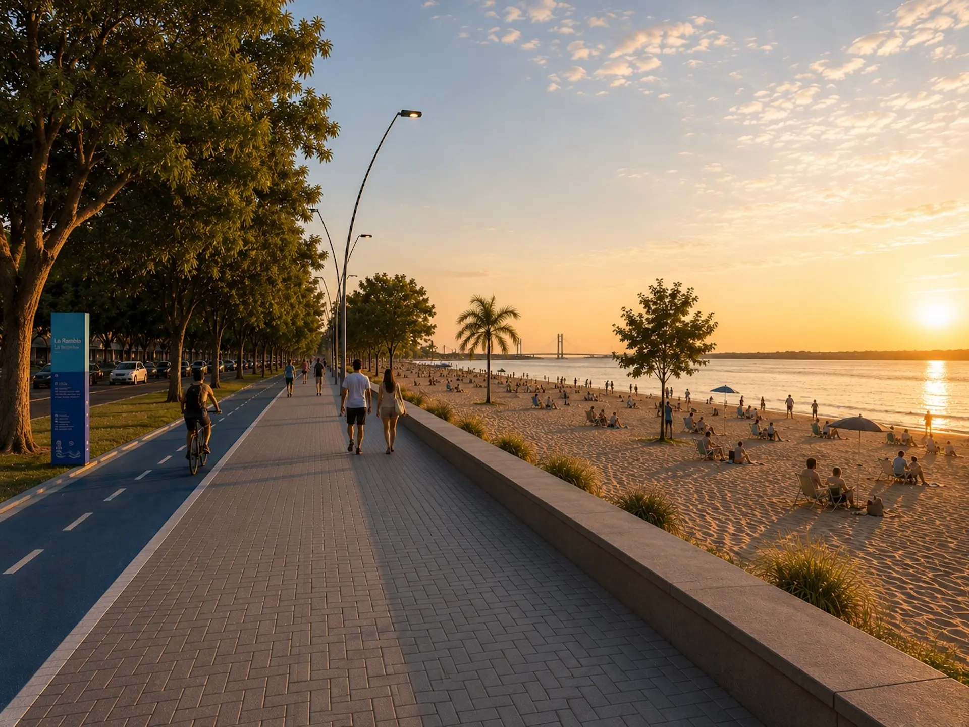 Así quedará la renovación de la costa norte de Rosario: parque acuático y más playas
