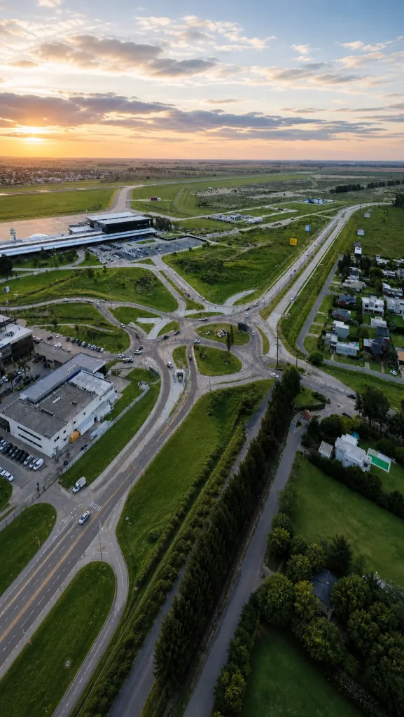 Últimos trabajos para completar la Av. Newbery y el nuevo acceso al aeropuerto de Rosario