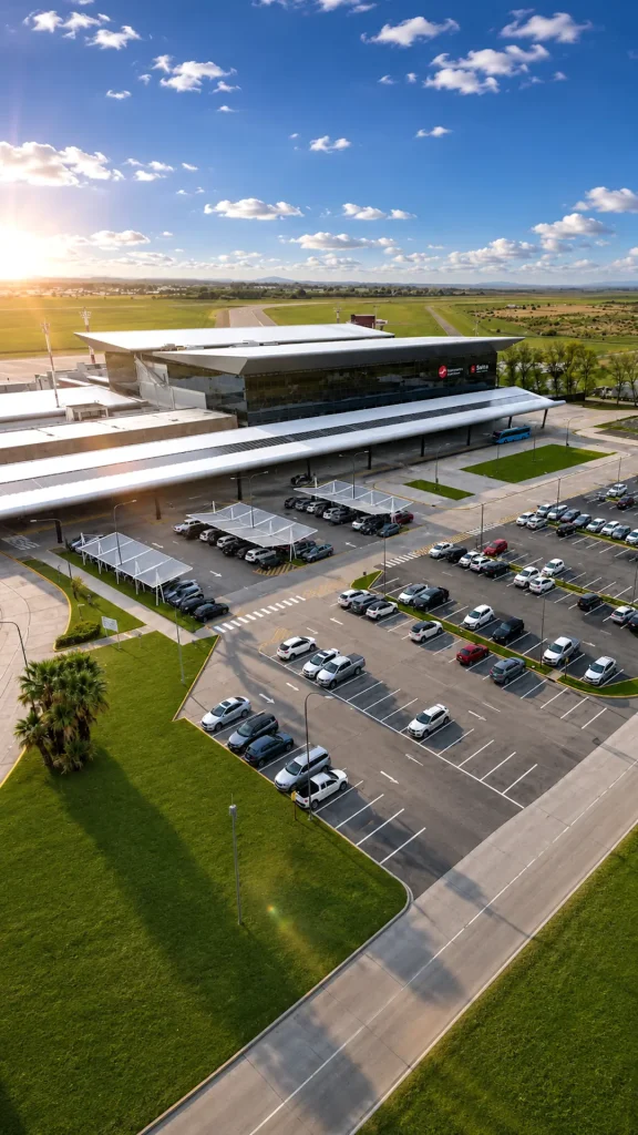 El aeropuerto de Rosario amplió su infraestructura vial y capacidad de estacionamiento