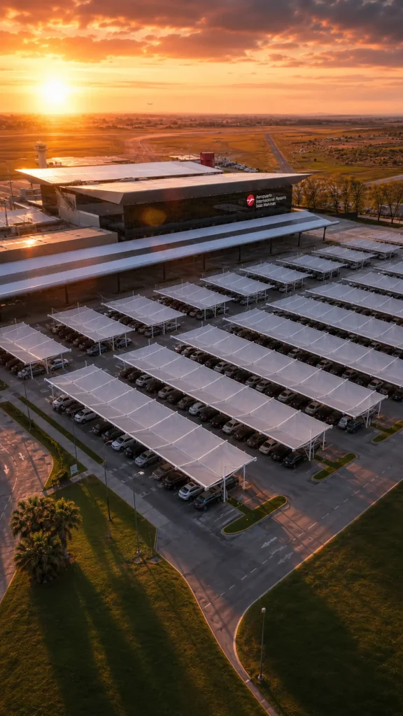 Nuevas mejoras en el estacionamiento del aeropuerto de Rosario