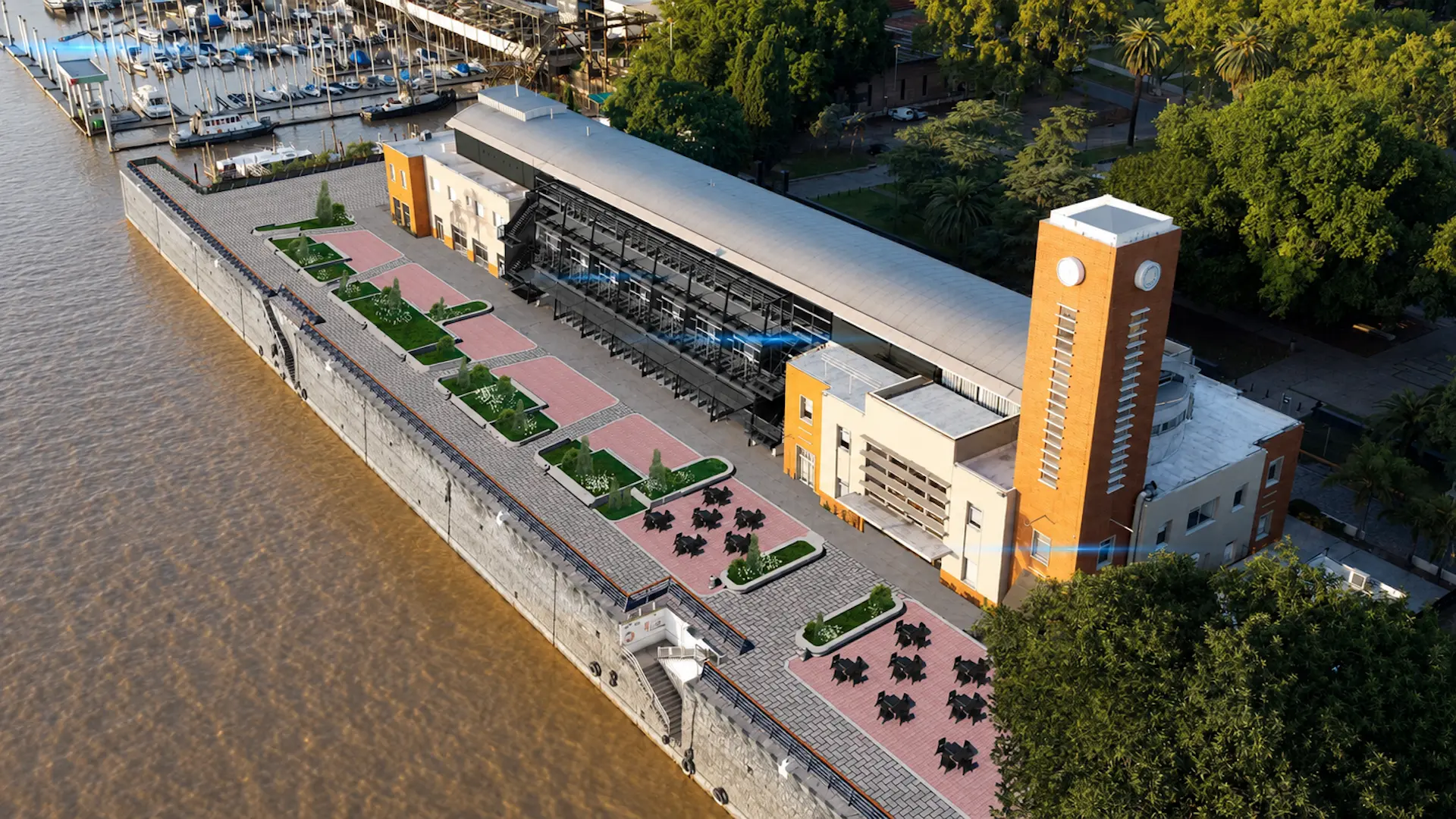 A fines de agosto se inauguran los nuevos muelles y paseo de La Fluvial de Rosario