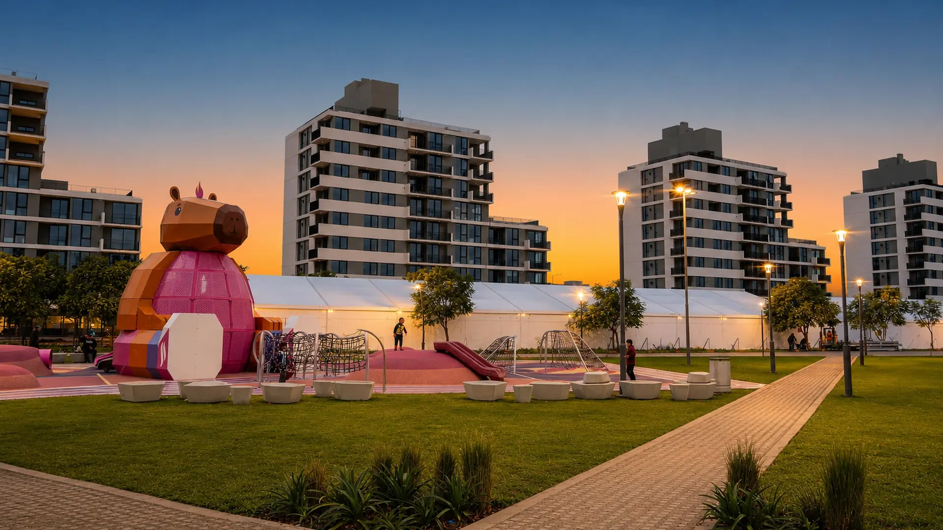 Avanza la colocación de 400 nuevas luces led en la Villa Olímpica y el Parque Héroes de Malvinas