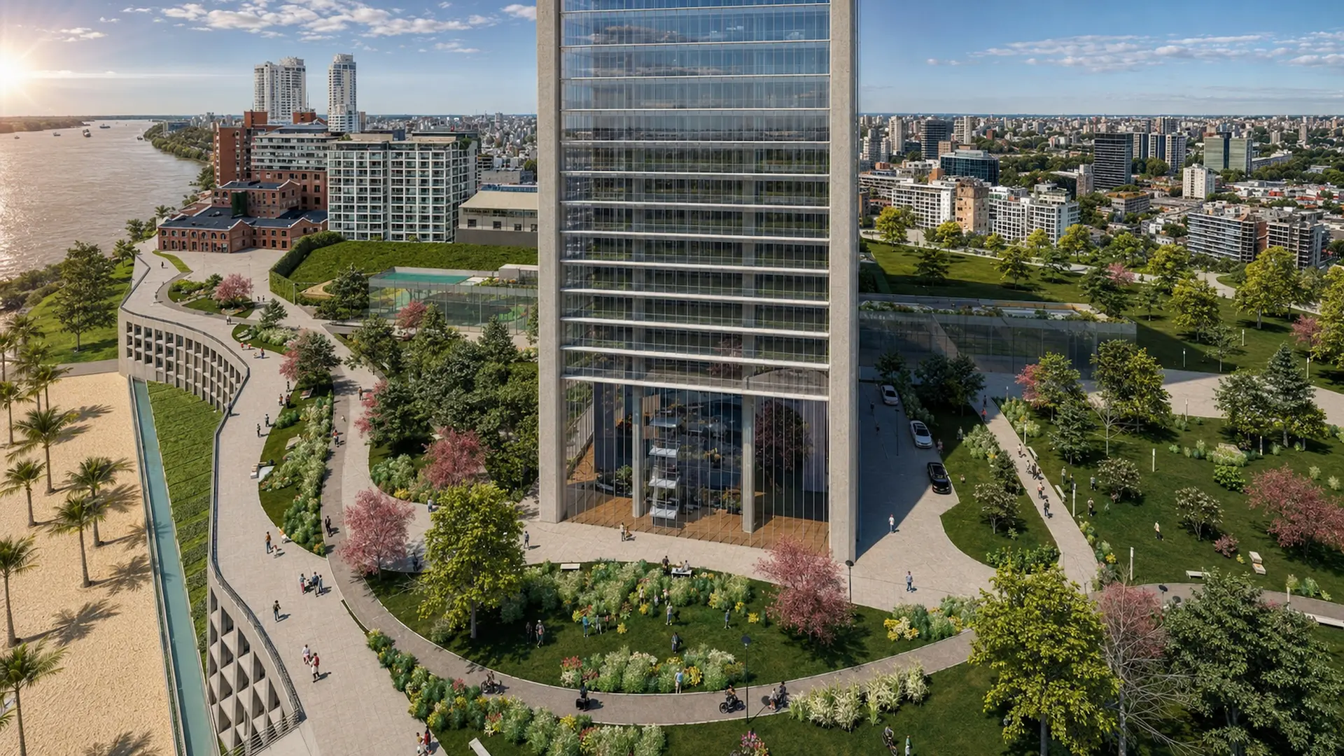 Puerto Norte: cómo avanza la construcción del rascacielos de 200 metros, el más alto de Rosario