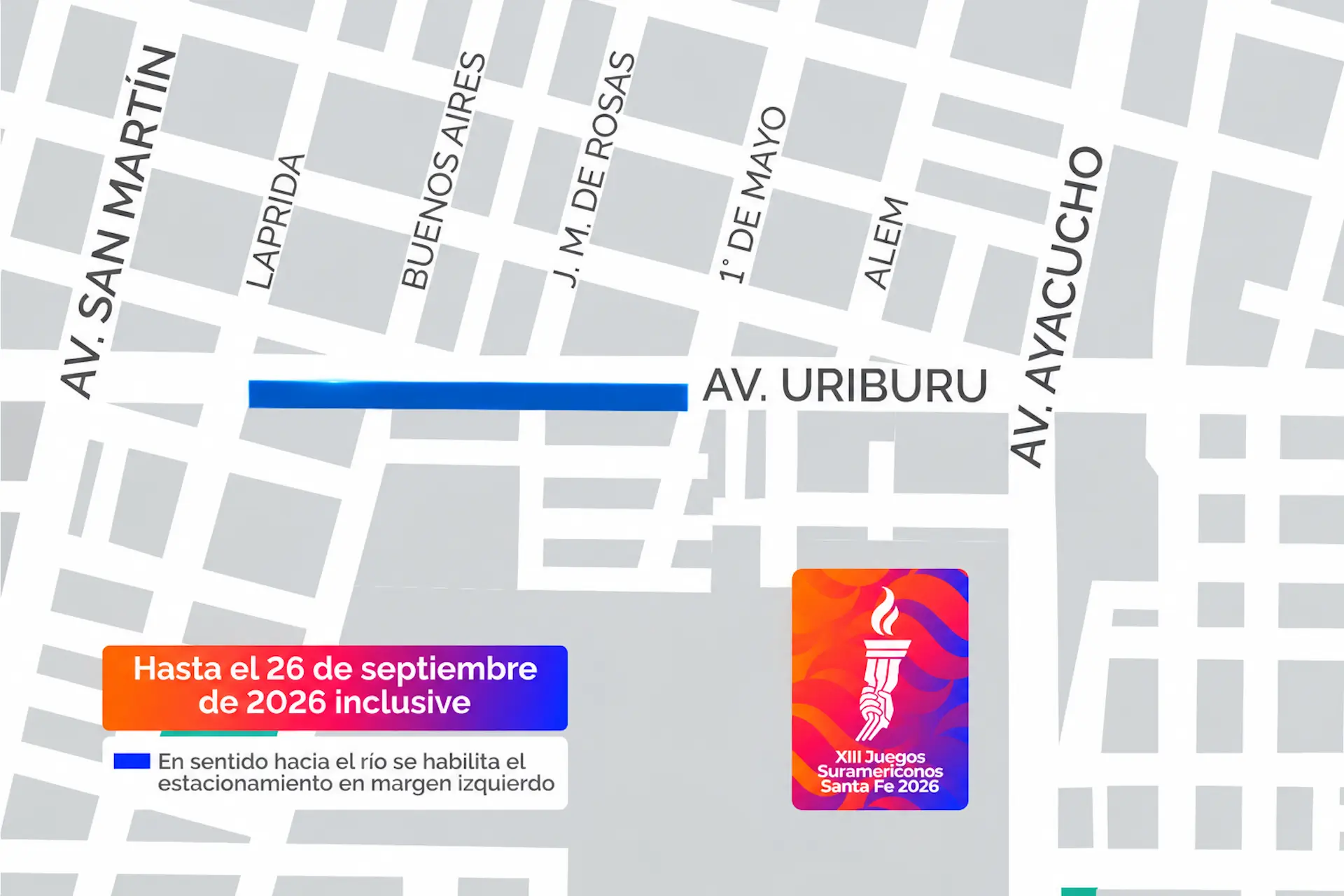 Cambios para estacionar en distintos sectores de Rosario, por los Juegos Sudamericanos